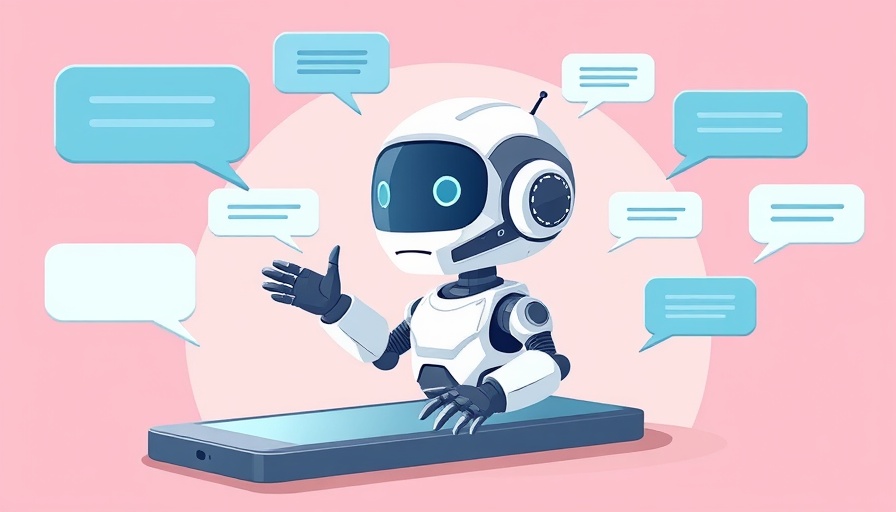AI chatbot interacting with messages on a pink background