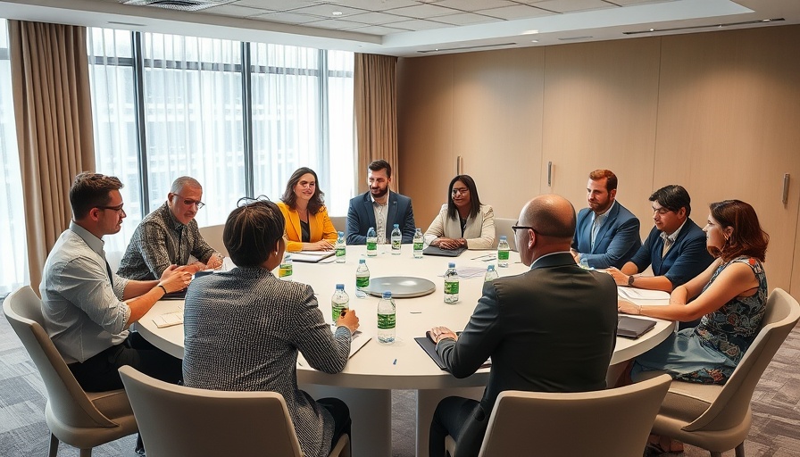 Professionals in a roundtable on blended finance sustainability.