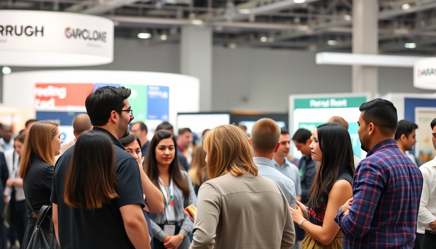 TechCrunch All Stage exhibitor table at business conference