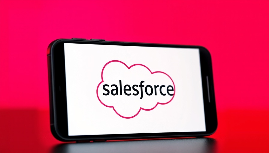 AI Tools for Hiring: Smartphone showing Salesforce logo.
