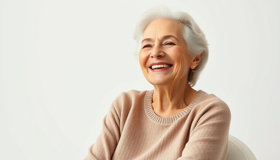 Smiling elderly woman embracing the joys of aging, studio portrait.