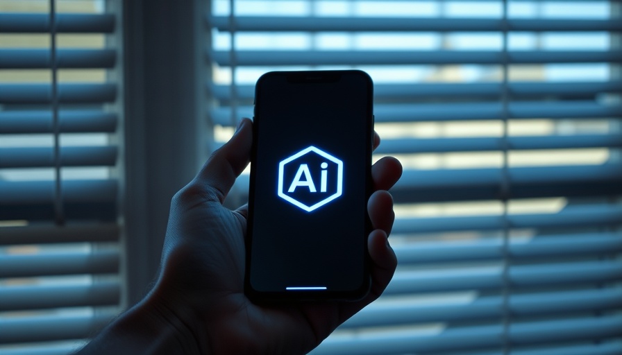 Futuristic smartphone with AI logo and blue glow, related to xAI valuation in Silicon Valley.