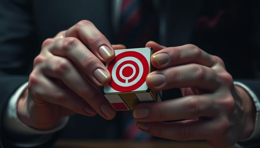 Hands holding a red and white patterned Rubik's cube, representing AI in education.