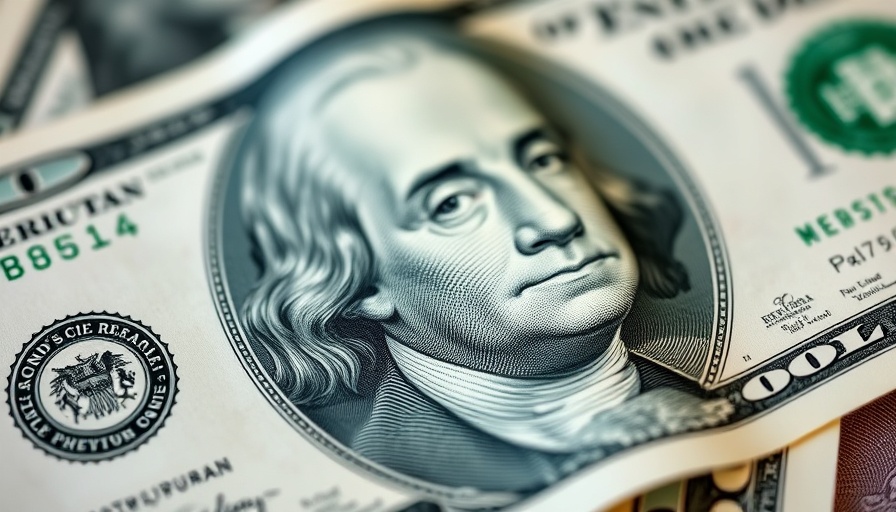 Close-up of overlapping US dollar bills illustrating economic fears.