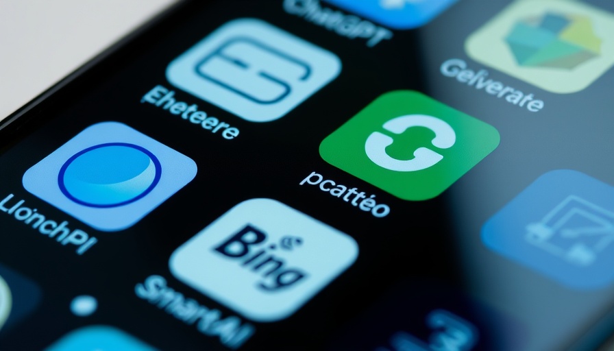 Sora-powered AI video generator app icons on smartphone screen.