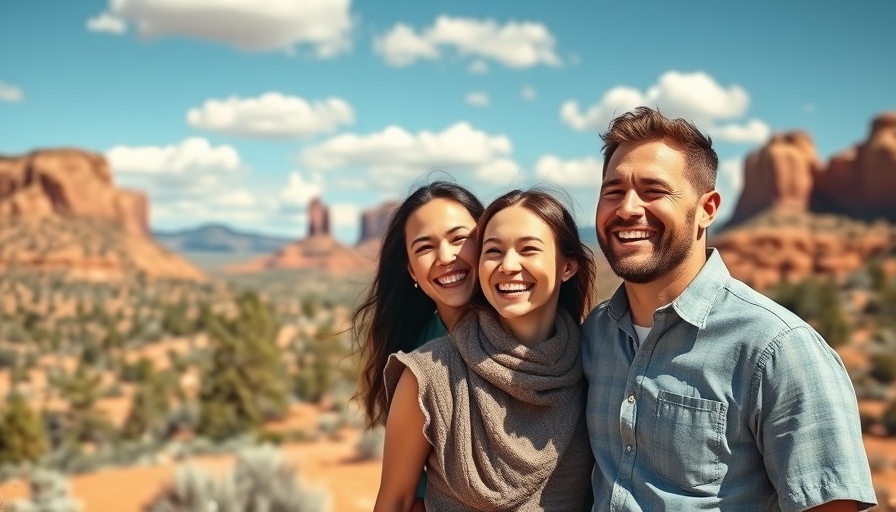 Outdoor joy in a desert landscape highlighting mental health care access.