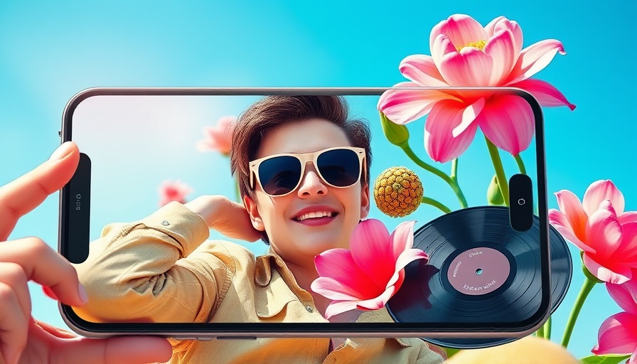 Adobe Photoshop Android app beta interface showing creative editing with vibrant colors.