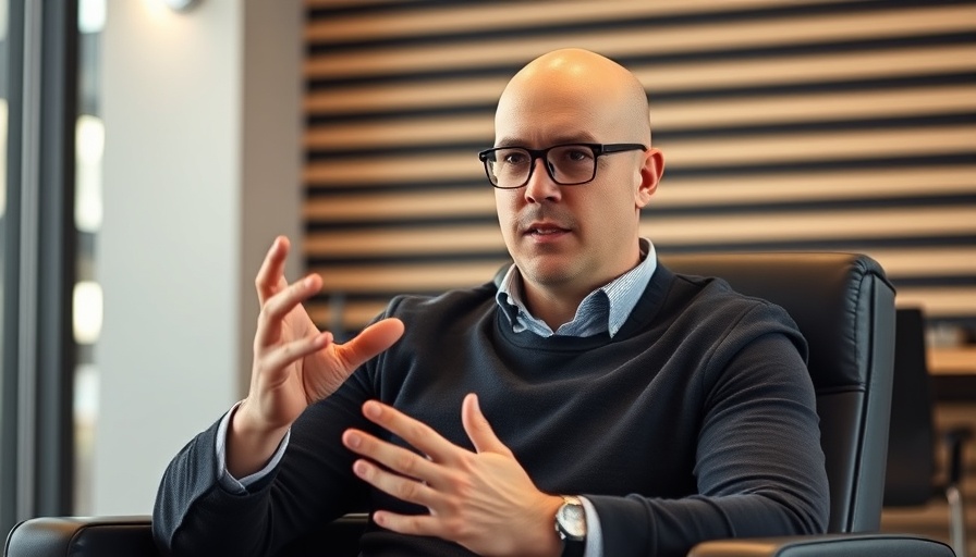 Indeed CEO resigns, man gesturing in office meeting.