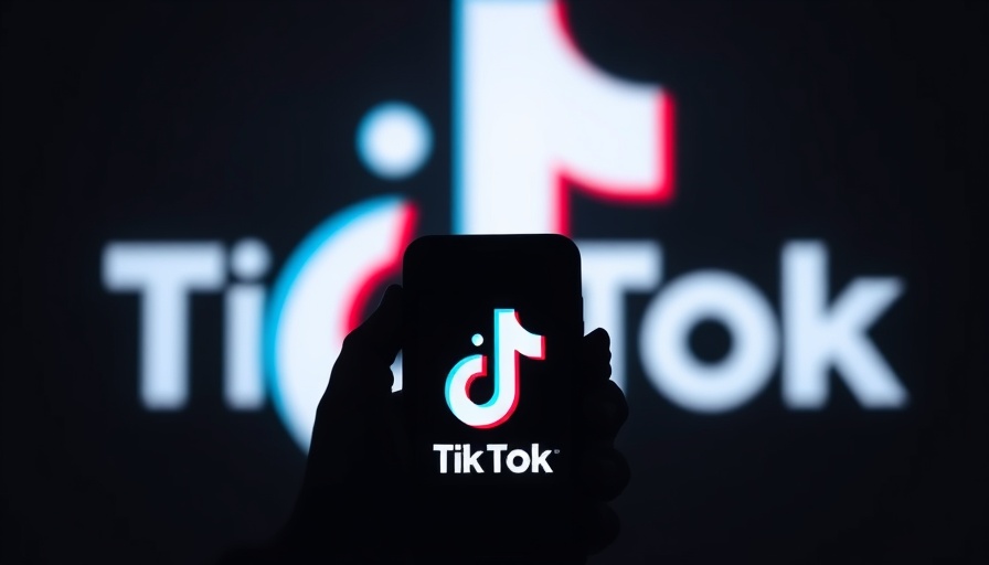Silhouette viewing TikTok logo on phone, TikTok for Artists.