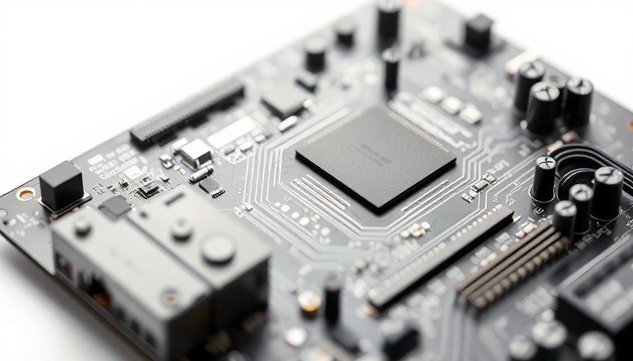 High-tech circuit board for business startup funding concept.