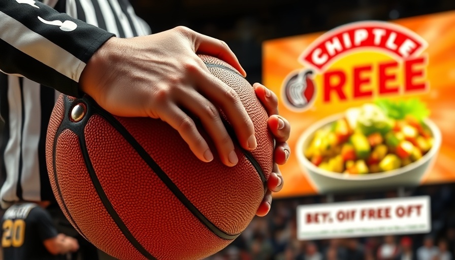 Chipotle NBA Finals free food promotion with metallic basketball.