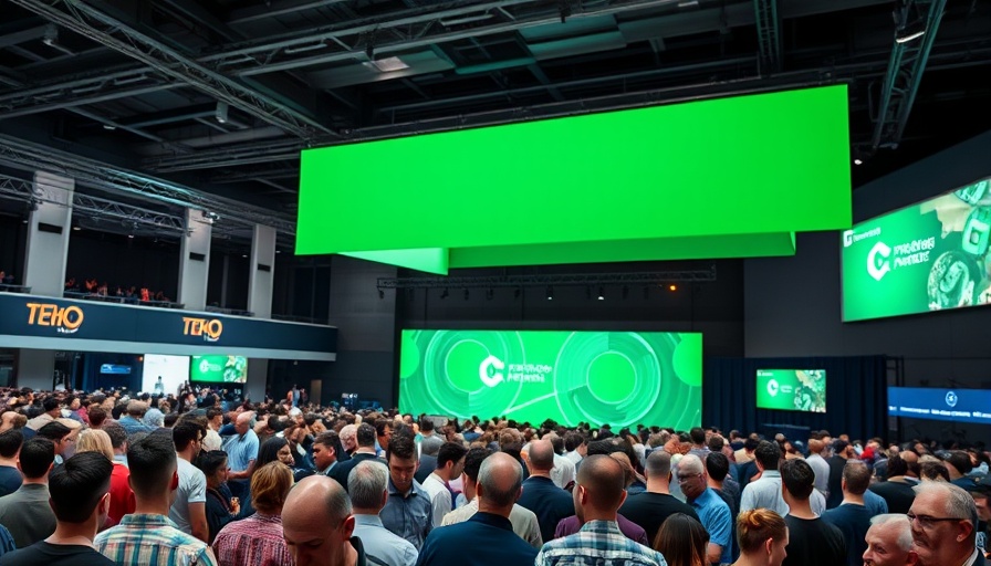 TechCrunch All Stage bustling with attendees in a vibrant tech conference.