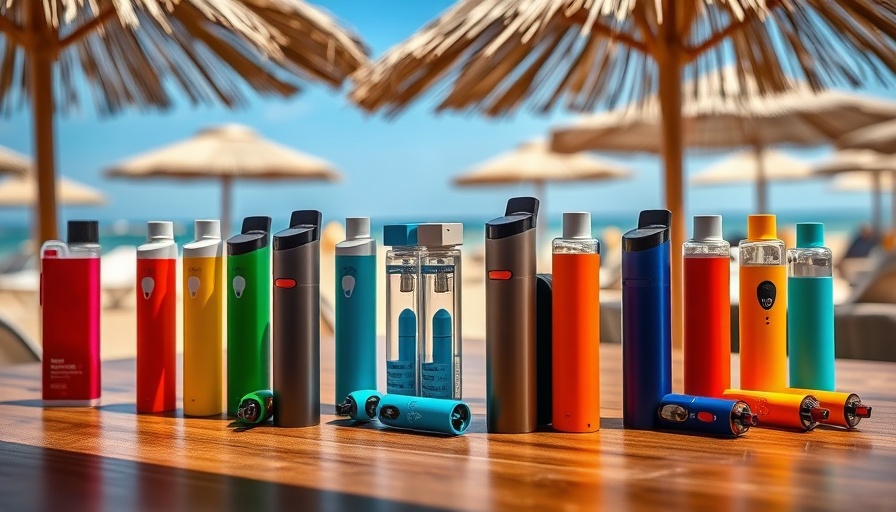 Colorful inhalers on a table outdoors, discussing inhaler prices.