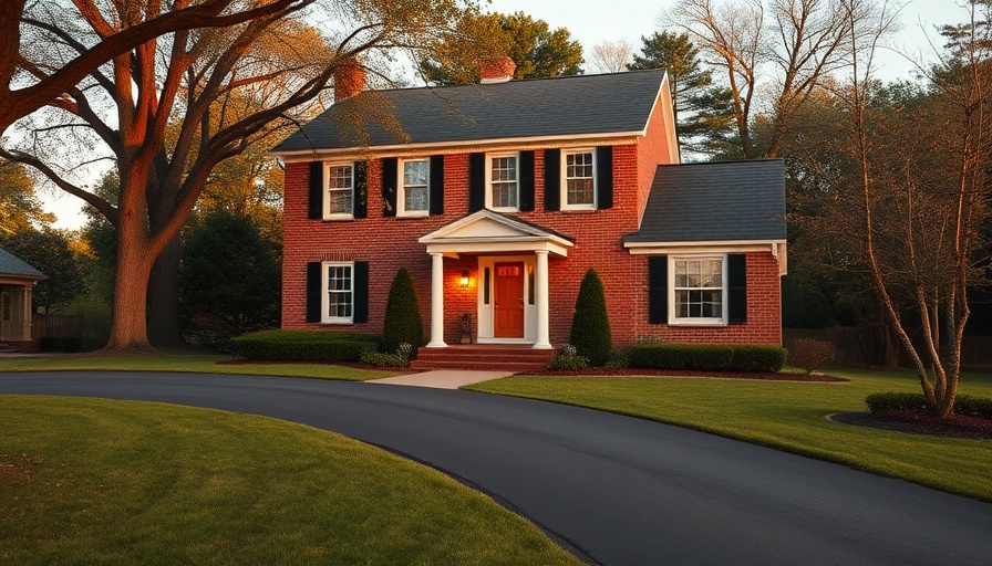 Charming classic brick house with a lush lawn, buying a house in 2025.