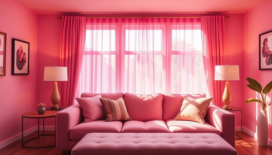 Cozy pink room styled without overhead lighting using table lamps.