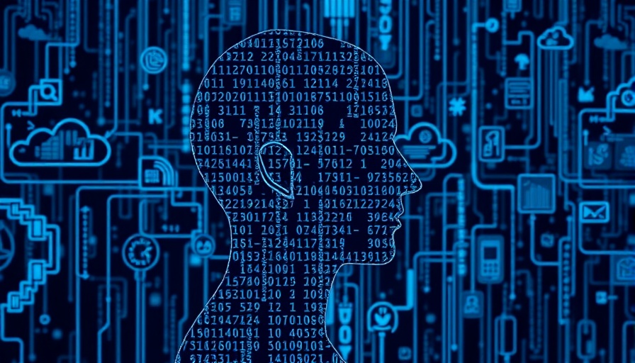AI model access impact visual with digital silhouette and binary code