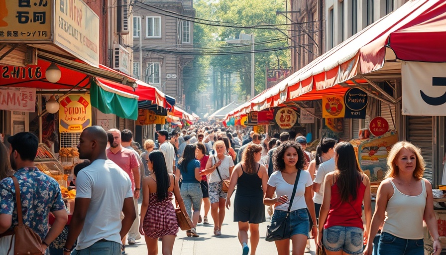 People at fun food events in Marin, enjoying lively street market.