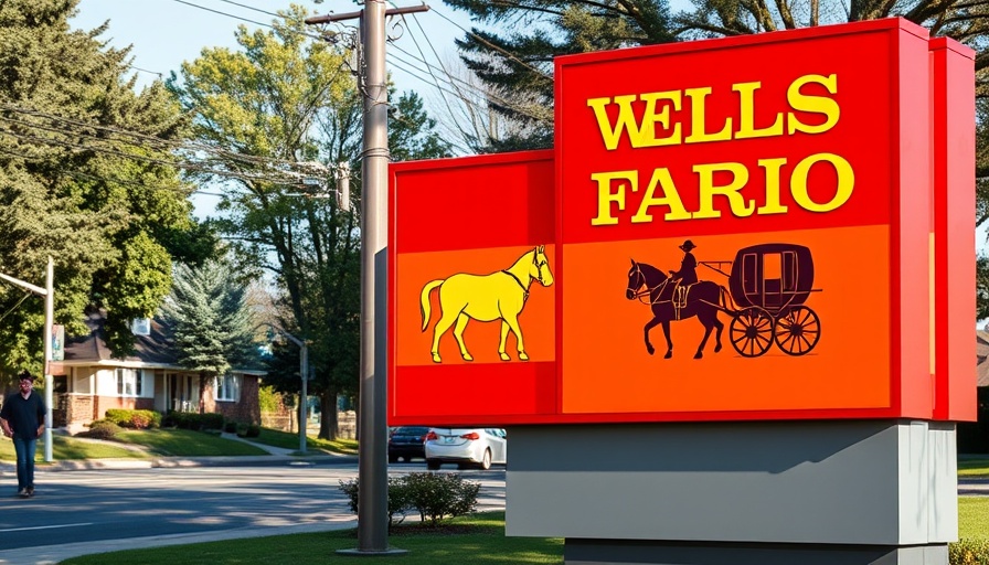 Wells Fargo sign indicating lifted restrictions by Fed.