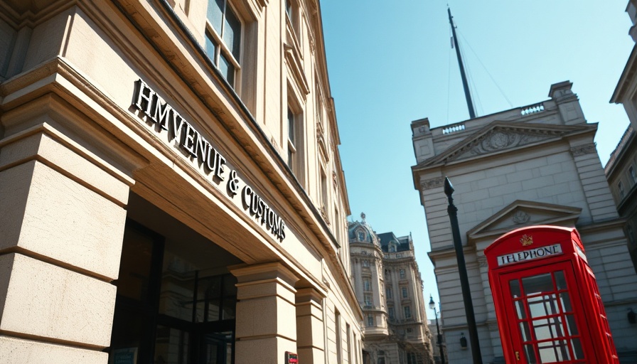 HM Revenue and Customs building with digital security focus