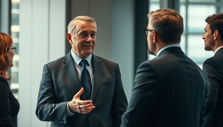 Middle-aged man discussing Trump hiring freeze economic data.
