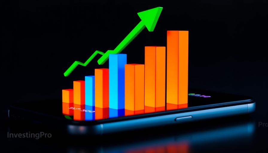 3D bar graph with S&P 500 and InvestingPro labels in a vibrant digital illustration.