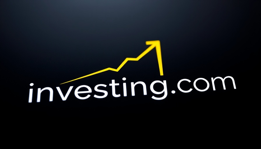 Investing.com logo with upward trend line on black background.