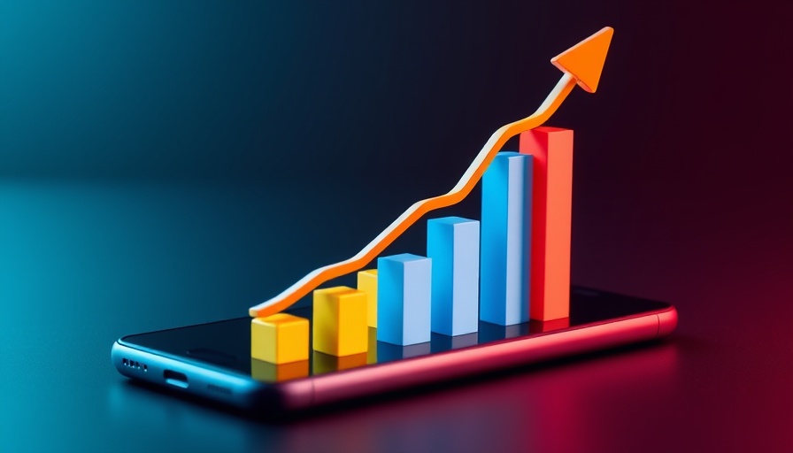 HP Inc navigating tariffs and AI growth symbolized by bar graphs and trends.