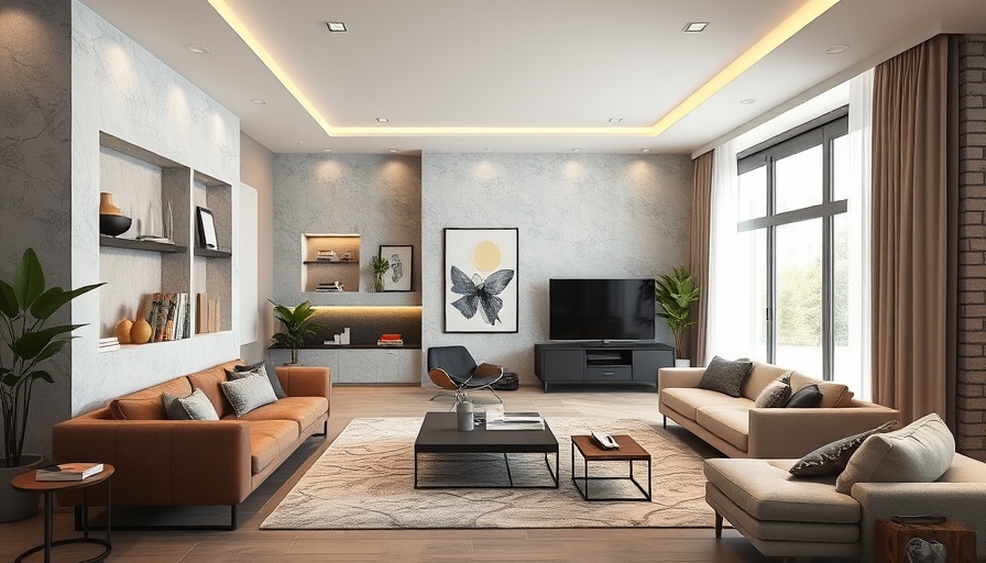 Stylish living room wall niche designs with cozy decor.