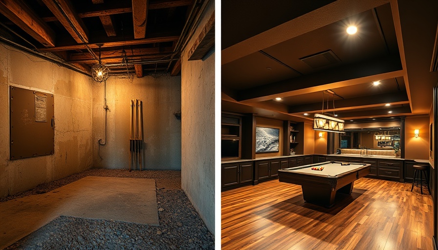 Value of finished basement renovations seen in dramatic transformation.