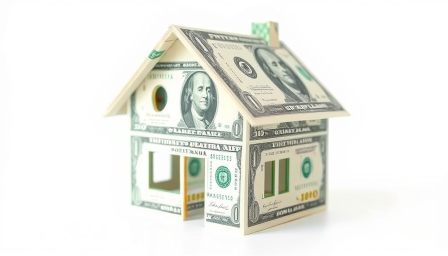 House made from dollar bills symbolizing closing costs when paying cash for a house.
