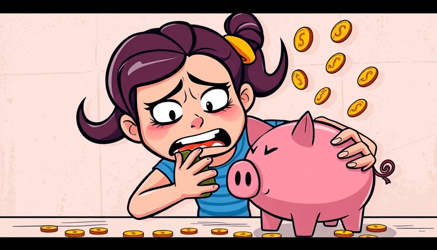 Cartoon illustrating Labour's Strategic Choices with woman squeezing piggy bank.