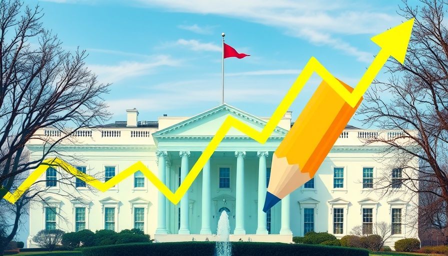 Impact of Trump's tariffs on Bay Area businesses: economic chart over White House.