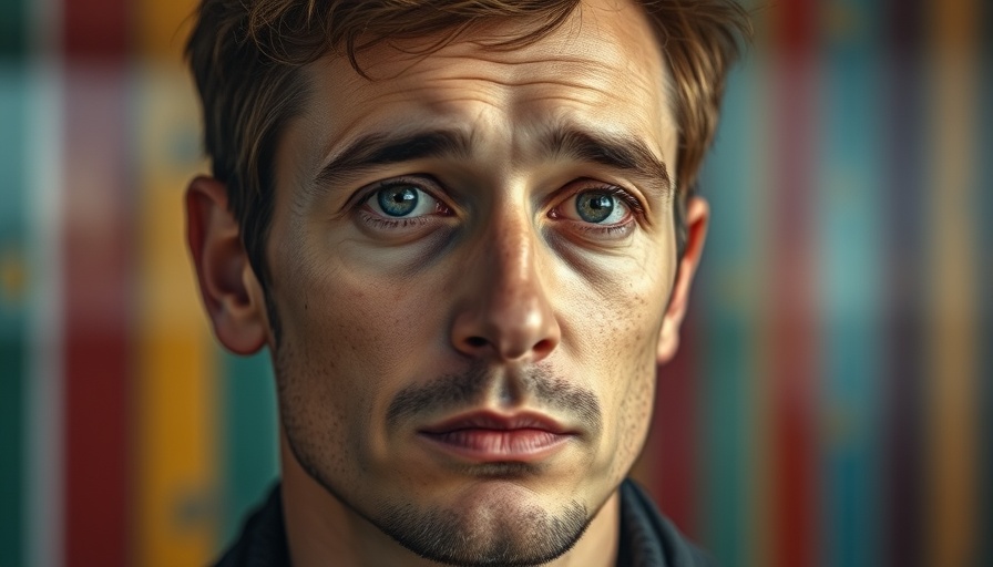 Close-up of a thoughtful man with a neutral expression.