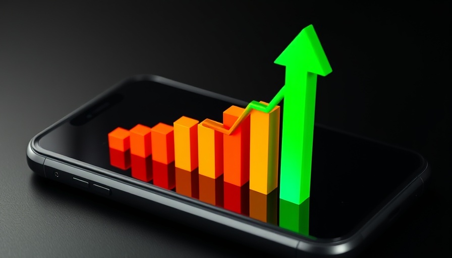 Pulmonx stock insider buying graph on smartphone screen, 3D bars and arrow.