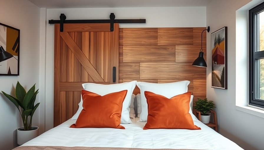Cozy modern tiny home bedroom with stylish design elements.