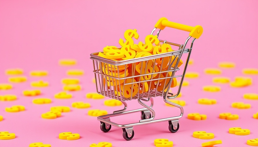 Mini cart with dollar signs for business startup funding.