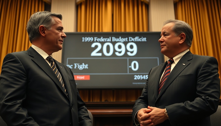 US fiscal policy chaos representation with a balanced budget display.