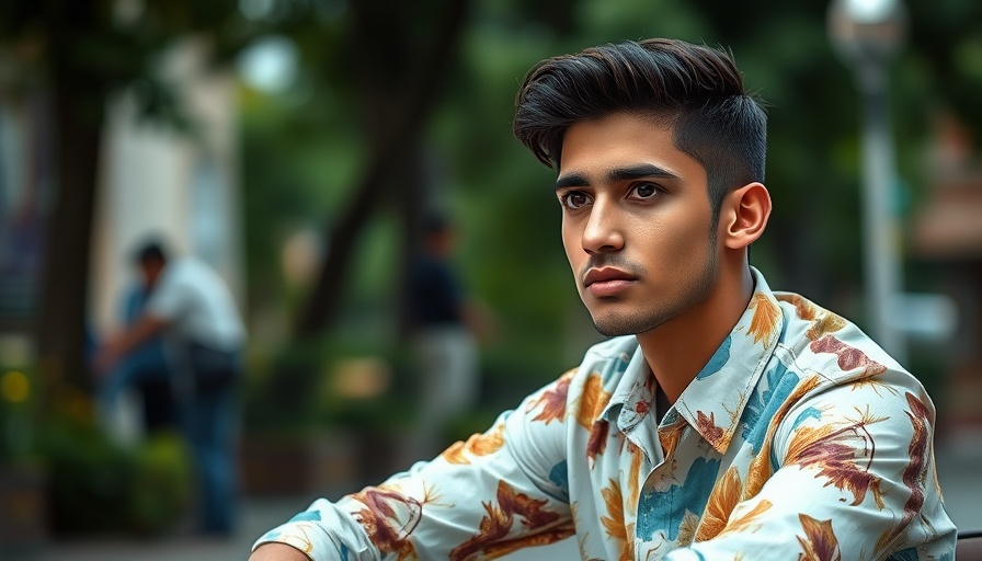 Young man in colorful shirt sitting outdoors, Anduril Industries funding news.