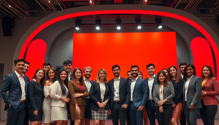 VivaTech 2025 Finalists group celebrating onstage with vibrant background.