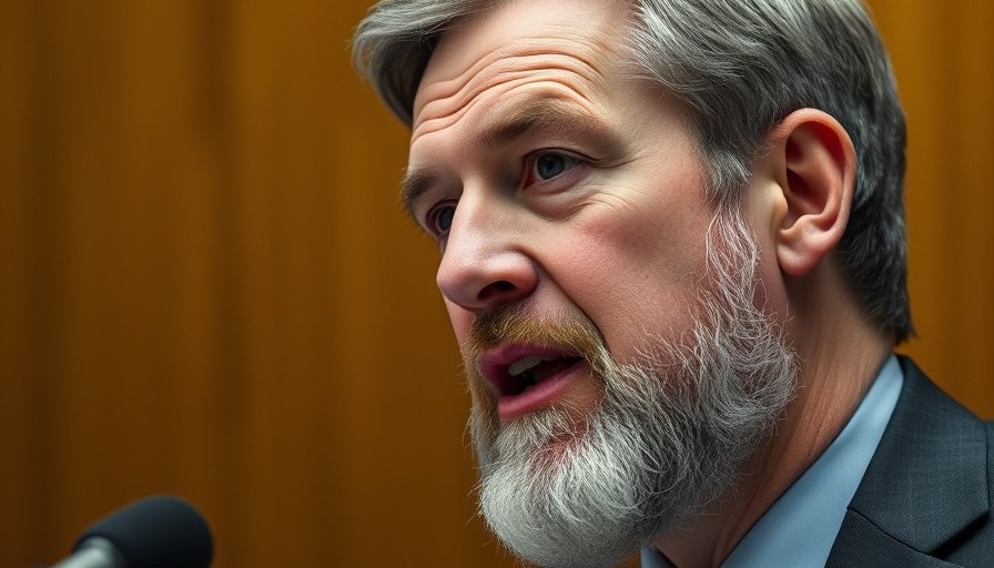 Official discussing ban on state AI regulations in a close-up portrait.
