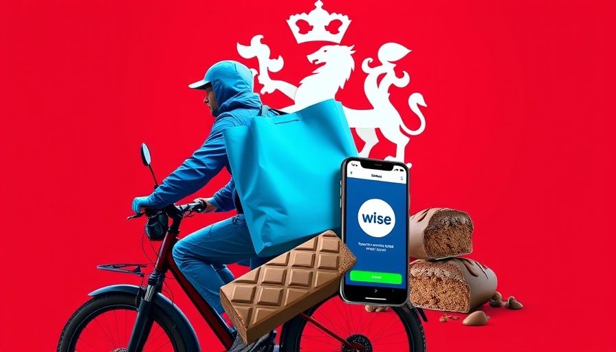 Collage of Wise app, delivery rider, and Shein bag for London wake-up call.