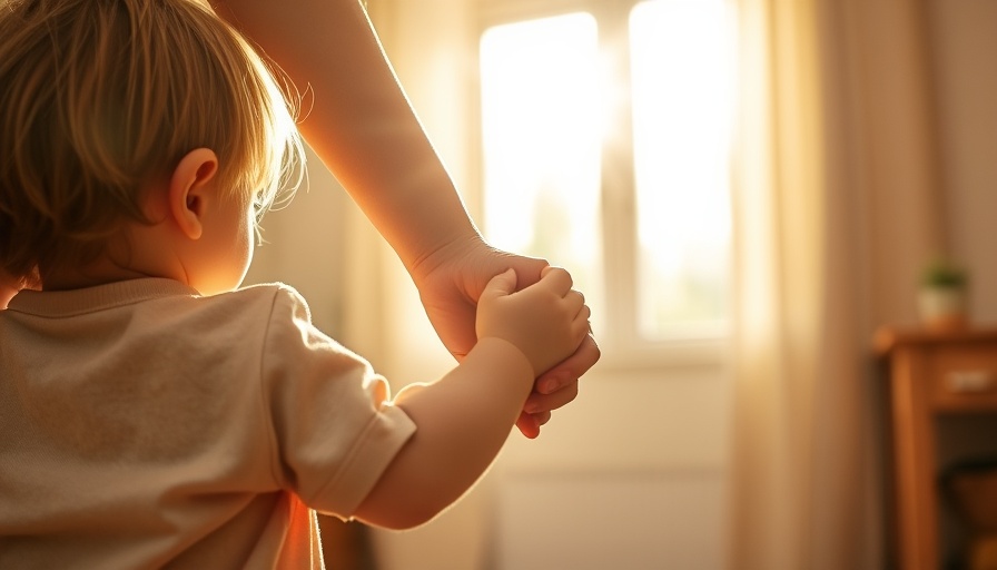 Reform UK support symbolized by child holding hand in bright room