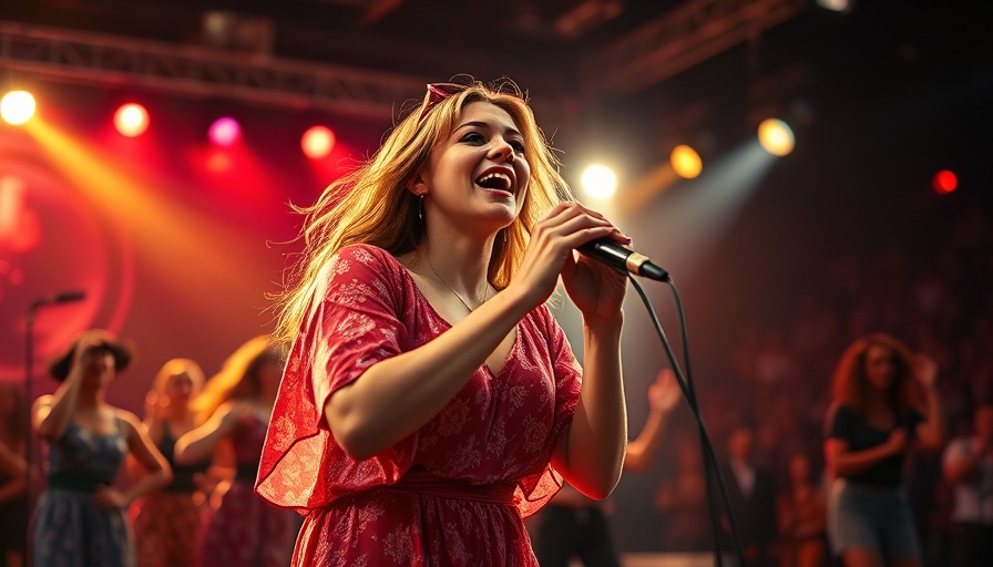 Live Concerts and Curfews: Energetic singer performing with dancers.
