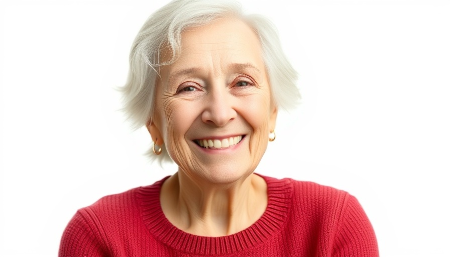 Elderly woman smiling warmly, symbolizing when driving days are over.