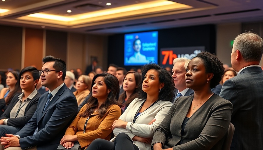 Judges listen to presenter at Startup Battlefield 200 competition.