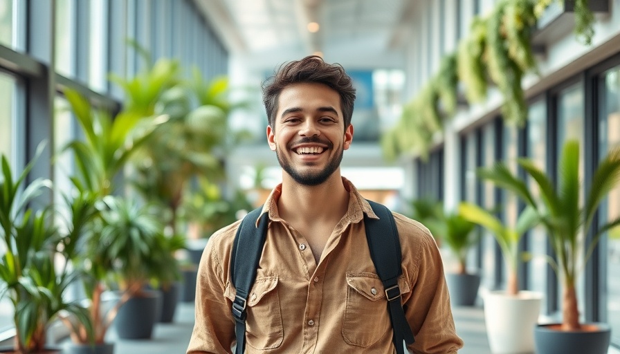 Person smiling in a modern office environment related to Gusto tender offer.