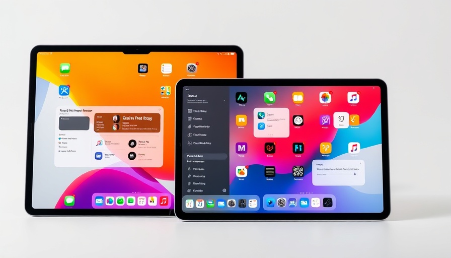 iPadOS 26 updates shown on multiple iPads with multitasking features.