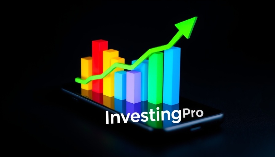 3D bar chart with growth arrow on smartphone, Global Crypto Exchange IMBX visual.
