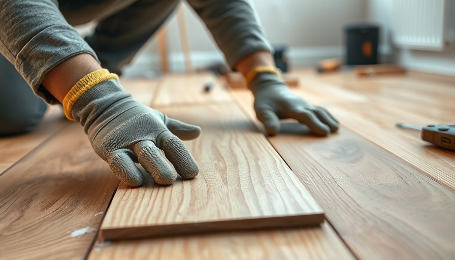 Installing cost-effective wooden flooring in home renovation.
