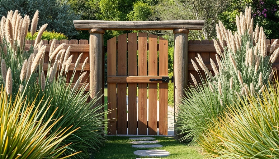 Drought-tolerant grasses at a Marin garden entrance.